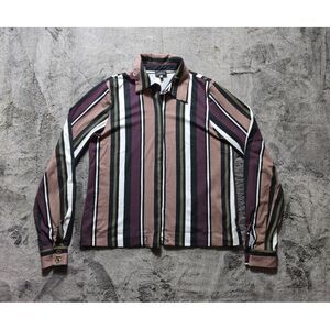 Buckle Black Long Sleeve Button Up Shirt Women's Size XS Striped